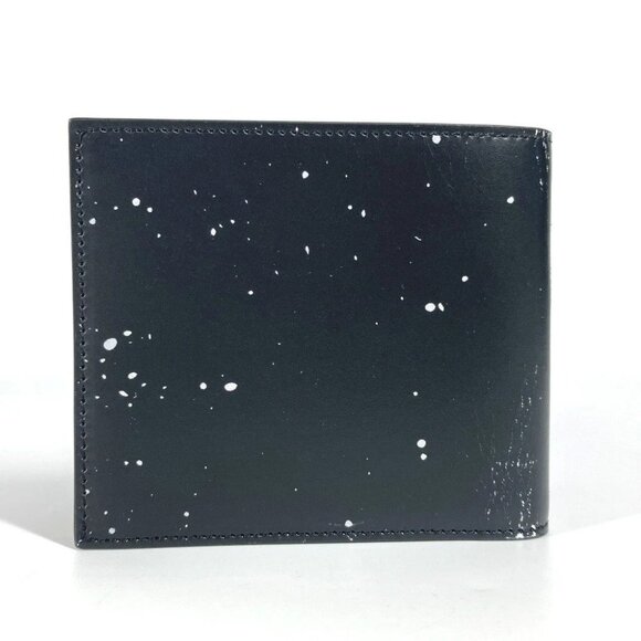 GIVENCHY logo wallet Compact wallet Folded wallet Leather Black/White - Picture 2 of 13